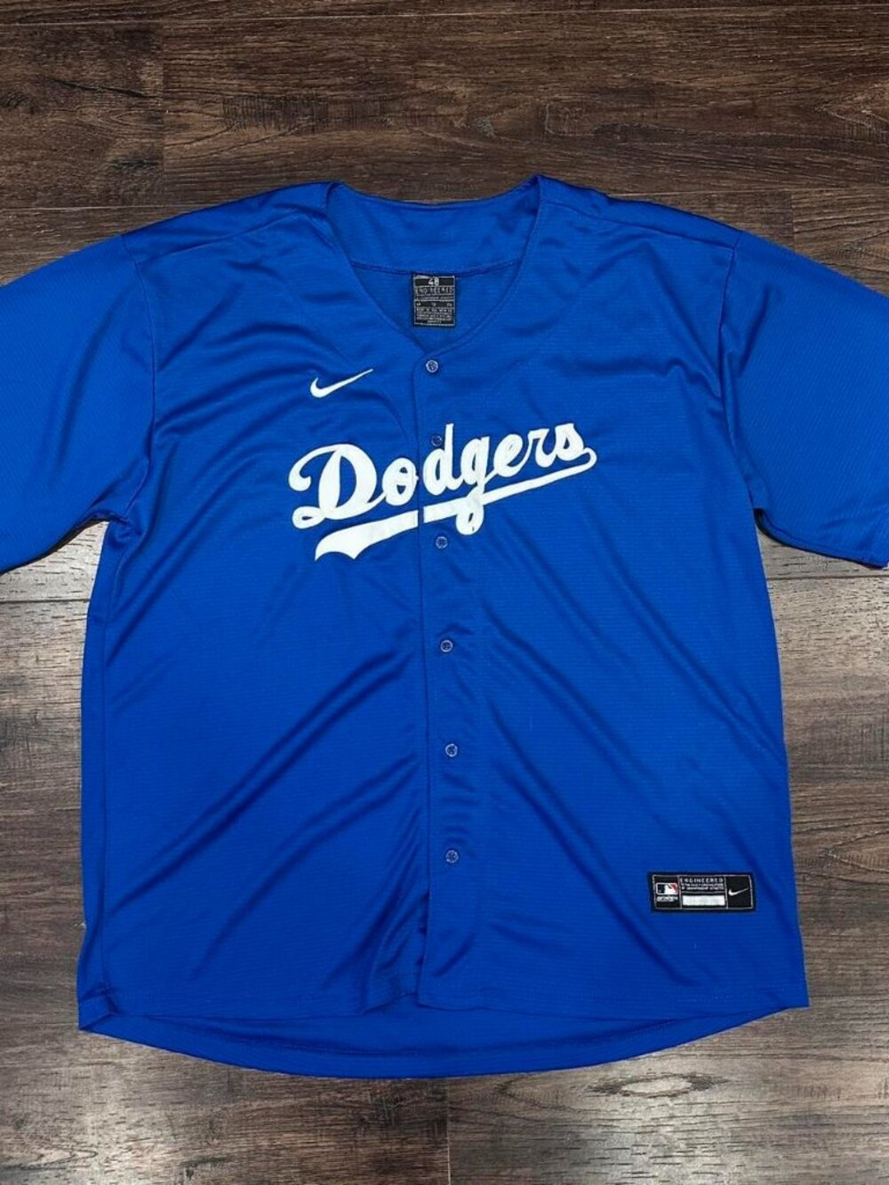 NIKE LOS ANGELES DODGERS BLUE BASEBALL JERSEY SIZE 48